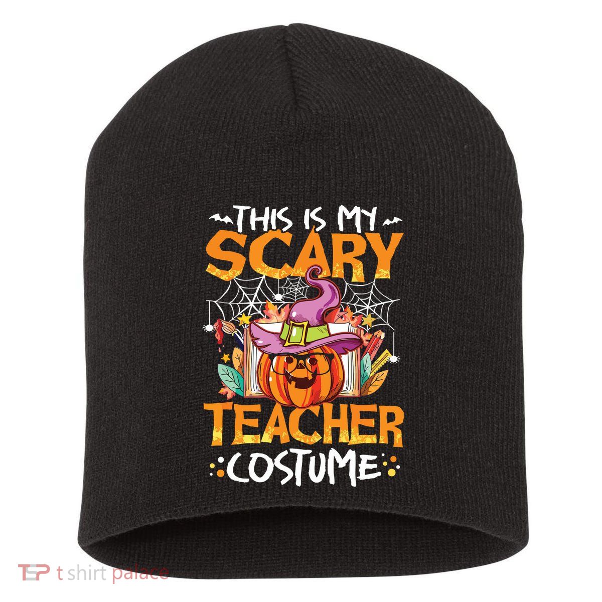 This Is My Scary Teacher Costume Funny Teacher Halloween Short Acrylic Beanie