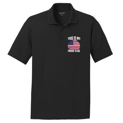 This Is My Pride Flag USA American PosiCharge RacerMesh Polo