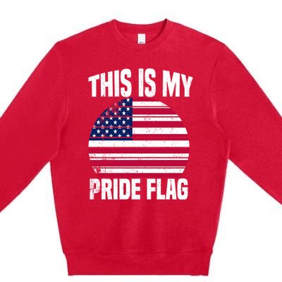 This Is My Pride Flag USA American Premium Crewneck Sweatshirt