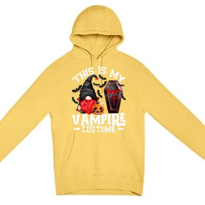 This Is My Vampire Costume Gift Funny Halloween Gnome Gift Premium Pullover Hoodie