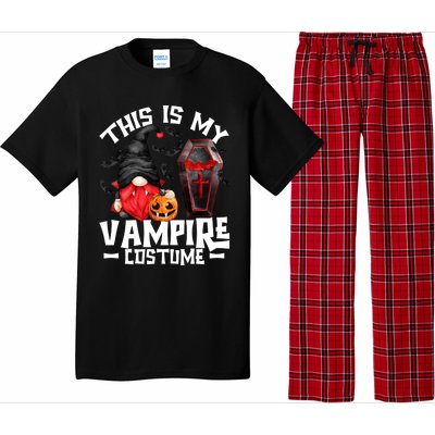 This Is My Vampire Costume Gift Funny Halloween Gnome Gift Pajama Set