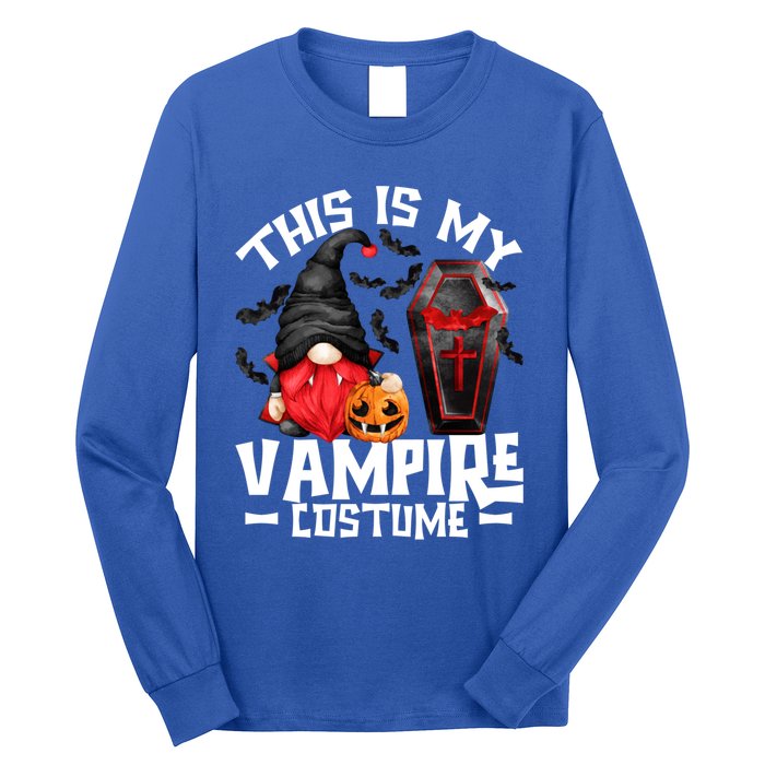 This Is My Vampire Costume Gift Funny Halloween Gnome Gift Long Sleeve Shirt