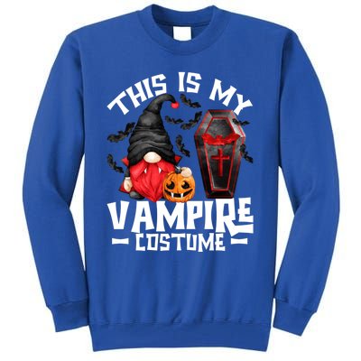 This Is My Vampire Costume Gift Funny Halloween Gnome Gift Tall Sweatshirt