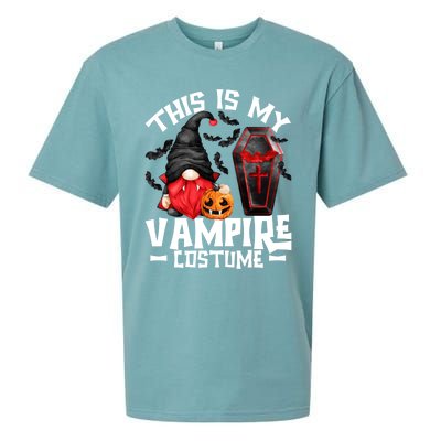 This Is My Vampire Costume Gift Funny Halloween Gnome Gift Sueded Cloud Jersey T-Shirt