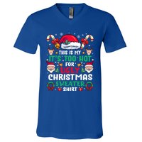 This Is My ItS Too Hot For Ugly Christmas Cool Gift V-Neck T-Shirt