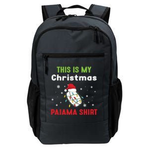 This Is My Christmas Pajama Funny Hockey Puck Xmas Cute Gift Daily Commute Backpack