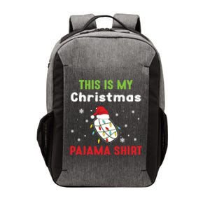 This Is My Christmas Pajama Funny Hockey Puck Xmas Cute Gift Vector Backpack