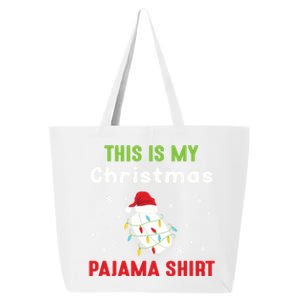 This Is My Christmas Pajama Funny Hockey Puck Xmas Cute Gift 25L Jumbo Tote