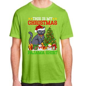 This Is My Christmas Tree Pajamas Russian Blue Cat Christmas Gift Adult ChromaSoft Performance T-Shirt