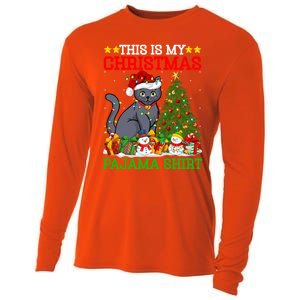 This Is My Christmas Tree Pajamas Russian Blue Cat Christmas Gift Cooling Performance Long Sleeve Crew