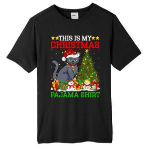 This Is My Christmas Tree Pajamas Russian Blue Cat Christmas Gift Tall Fusion ChromaSoft Performance T-Shirt