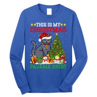 This Is My Christmas Tree Pajamas Russian Blue Cat Christmas Gift Long Sleeve Shirt