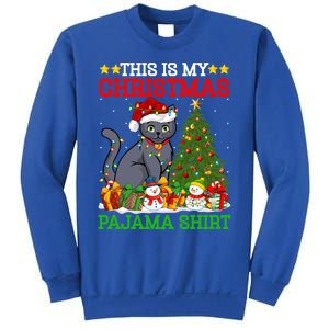 This Is My Christmas Tree Pajamas Russian Blue Cat Christmas Gift Sweatshirt