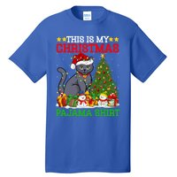 This Is My Christmas Tree Pajamas Russian Blue Cat Christmas Gift Tall T-Shirt