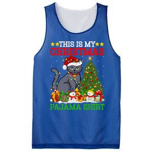 This Is My Christmas Tree Pajamas Russian Blue Cat Christmas Gift Mesh Reversible Basketball Jersey Tank