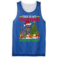 This Is My Christmas Tree Pajamas Russian Blue Cat Christmas Gift Mesh Reversible Basketball Jersey Tank