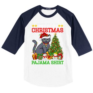 This Is My Christmas Tree Pajamas Russian Blue Cat Christmas Gift Baseball Sleeve Shirt