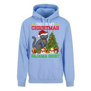 This Is My Christmas Tree Pajamas Russian Blue Cat Christmas Gift Unisex Surf Hoodie