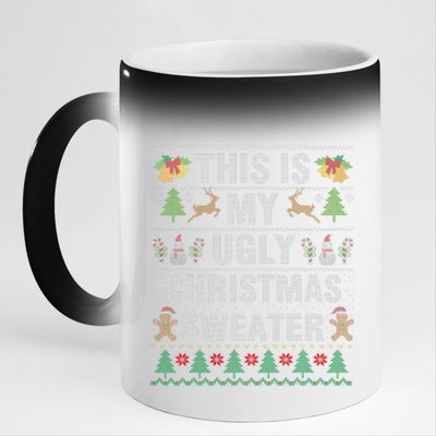 This Is My Ugly Sweater Christmas Family  11oz Black Color Changing Mug