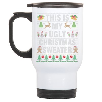 This Is My Ugly Sweater Christmas Family  Stainless Steel Travel Mug