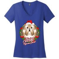 This Is My Christmas Pajama Gift I Funny Pjs Havanese Cute Gift Women's V-Neck T-Shirt