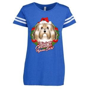 This Is My Christmas Pajama Gift I Funny Pjs Havanese Cute Gift Enza Ladies Jersey Football T-Shirt