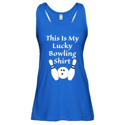 This Is My Lucky Bowling Funny Gift League Sport Gift Ladies Essential Flowy Tank