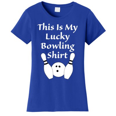 This Is My Lucky Bowling Funny Gift League Sport Gift Women's T-Shirt