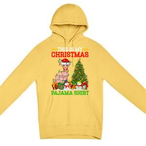 This Is My Christmas Tree Pajamas Sphynx Cat Christmas Great Gift Premium Pullover Hoodie