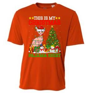 This Is My Christmas Tree Pajamas Sphynx Cat Christmas Great Gift Cooling Performance Crew T-Shirt