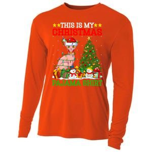 This Is My Christmas Tree Pajamas Sphynx Cat Christmas Great Gift Cooling Performance Long Sleeve Crew