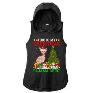 This Is My Christmas Tree Pajamas Sphynx Cat Christmas Great Gift Ladies PosiCharge Tri-Blend Wicking Draft Hoodie Tank