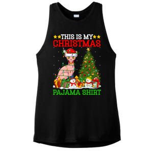 This Is My Christmas Tree Pajamas Sphynx Cat Christmas Great Gift Ladies PosiCharge Tri-Blend Wicking Tank