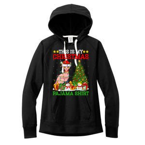 This Is My Christmas Tree Pajamas Sphynx Cat Christmas Great Gift Women's Fleece Hoodie