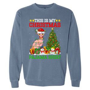 This Is My Christmas Tree Pajamas Sphynx Cat Christmas Great Gift Garment-Dyed Sweatshirt