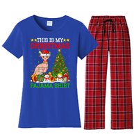 This Is My Christmas Tree Pajamas Sphynx Cat Christmas Great Gift Women's Flannel Pajama Set