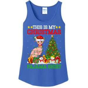 This Is My Christmas Tree Pajamas Sphynx Cat Christmas Great Gift Ladies Essential Tank