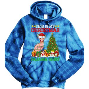 This Is My Christmas Tree Pajamas Sphynx Cat Christmas Great Gift Tie Dye Hoodie