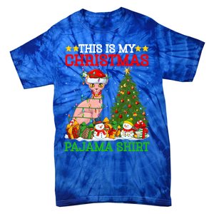 This Is My Christmas Tree Pajamas Sphynx Cat Christmas Great Gift Tie-Dye T-Shirt