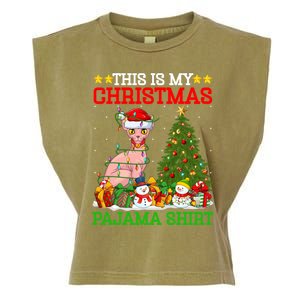 This Is My Christmas Tree Pajamas Sphynx Cat Christmas Great Gift Garment-Dyed Women's Muscle Tee