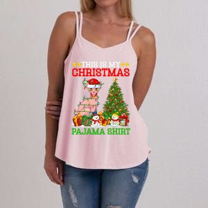 This Is My Christmas Tree Pajamas Sphynx Cat Christmas Great Gift Women's Strappy Tank