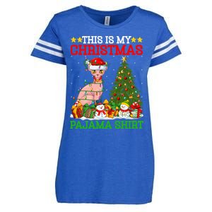 This Is My Christmas Tree Pajamas Sphynx Cat Christmas Great Gift Enza Ladies Jersey Football T-Shirt