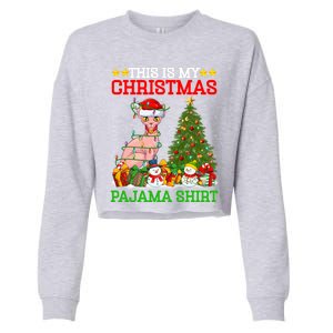 This Is My Christmas Tree Pajamas Sphynx Cat Christmas Great Gift Cropped Pullover Crew