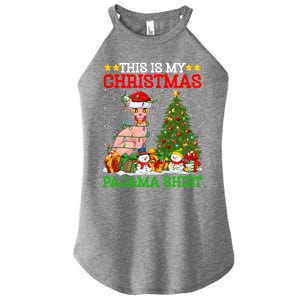 This Is My Christmas Tree Pajamas Sphynx Cat Christmas Great Gift Women's Perfect Tri Rocker Tank