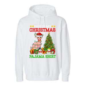 This Is My Christmas Tree Pajamas Sphynx Cat Christmas Great Gift Garment-Dyed Fleece Hoodie