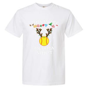 This Is My Christmas Pajama Softball Reindeer Funny Gift Garment-Dyed Heavyweight T-Shirt