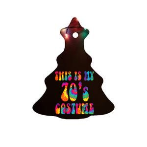 This Is My 70S Costume Funny Groovy Tie Dye Halloween Ceramic Tree Ornament