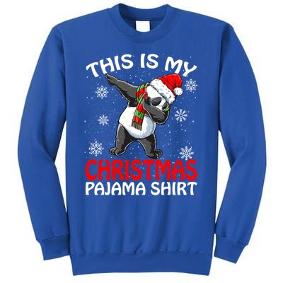 This Is My Christmas Pajama Meaningful Gift Panda Santa Gift Sweatshirt