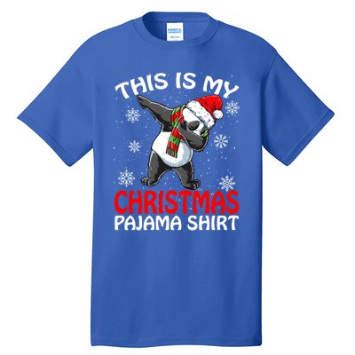 This Is My Christmas Pajama Meaningful Gift Panda Santa Gift Tall T-Shirt