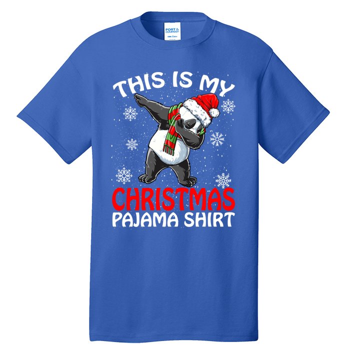 This Is My Christmas Pajama Meaningful Gift Panda Santa Gift Tall T-Shirt